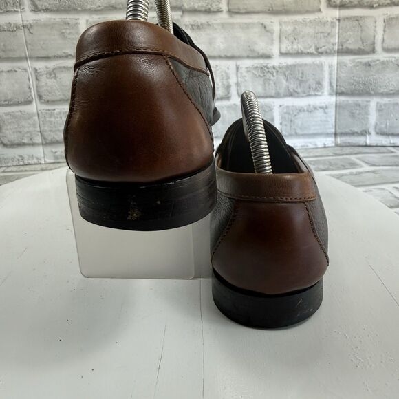 Cole Haan Men\'s 9 Black Brown Leather Slip Kiltie Tassel Loafer Casual Shoes main image 11